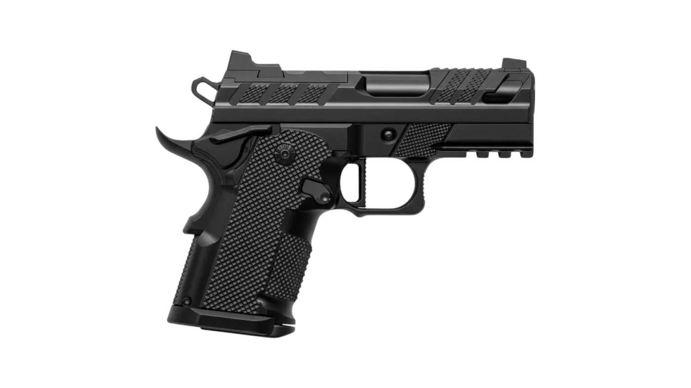 Fusion XP 3C compact carry 2011 pistol, 3 inch barrel, black finish